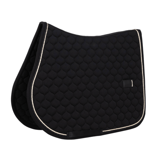 Black saddlepad on a white background