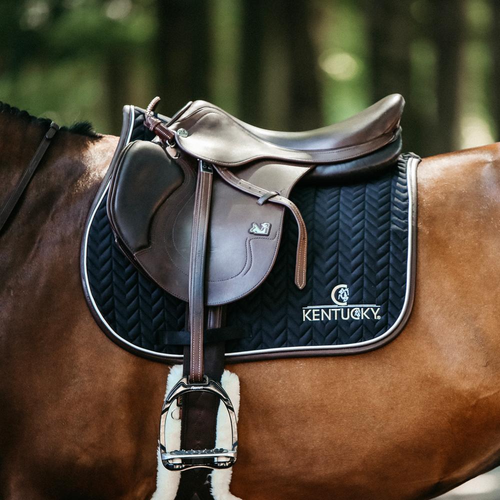 Saddle Pad Leather Fishbone Jumping | Kentucky Horsewear | Luxury — Image 6