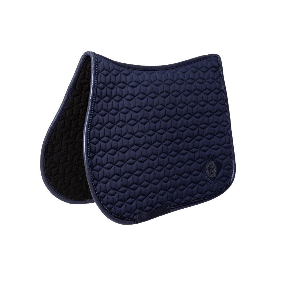 Navy saddlepad on a white background