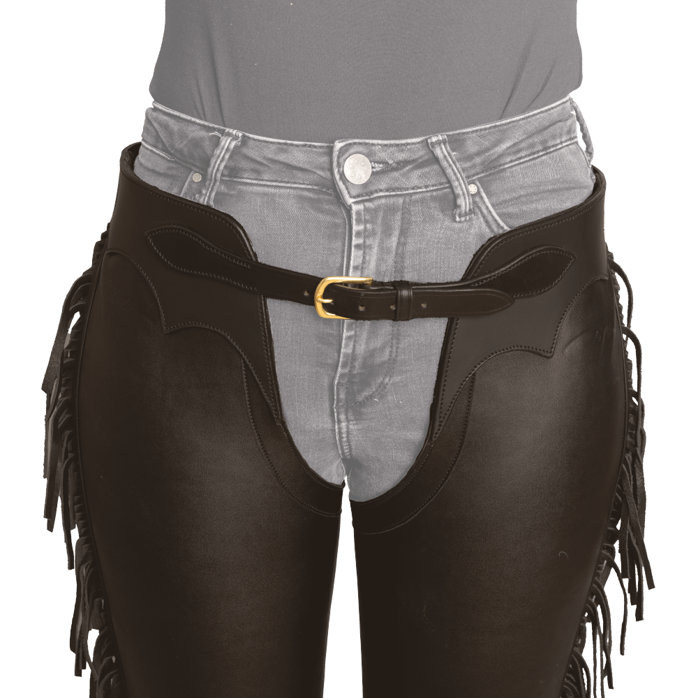 Long Artificial Leather Chaps With Fringes | Dy'on | Unique selling points cannot be determined due to insufficient product attribute details. — Image 4
