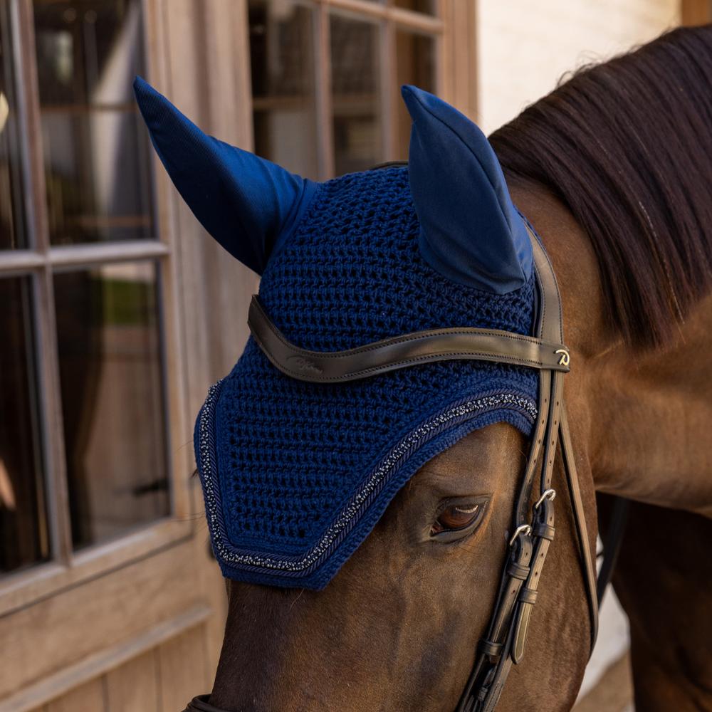 Fly Veil Wellington Velvet Mini Pearls | Kentucky Horsewear | luxurious — Image 5