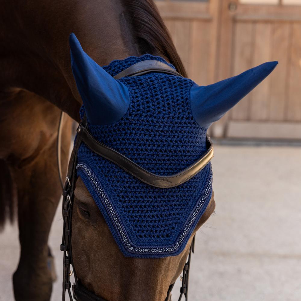 Fly Veil Wellington Velvet Mini Pearls | Kentucky Horsewear | luxurious — Image 13