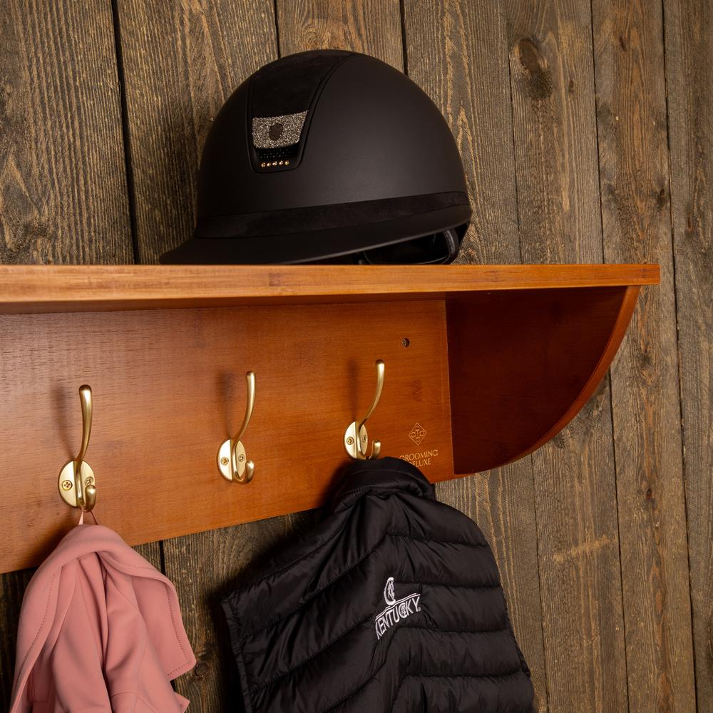 Helmet Shelf with Rack & 5 hooks | Grooming Deluxe | Durable — Image 3