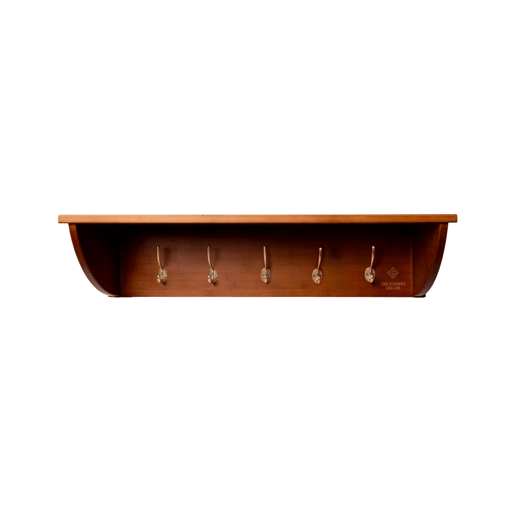 Helmet Shelf with Rack & 5 hooks | Grooming Deluxe | Durable