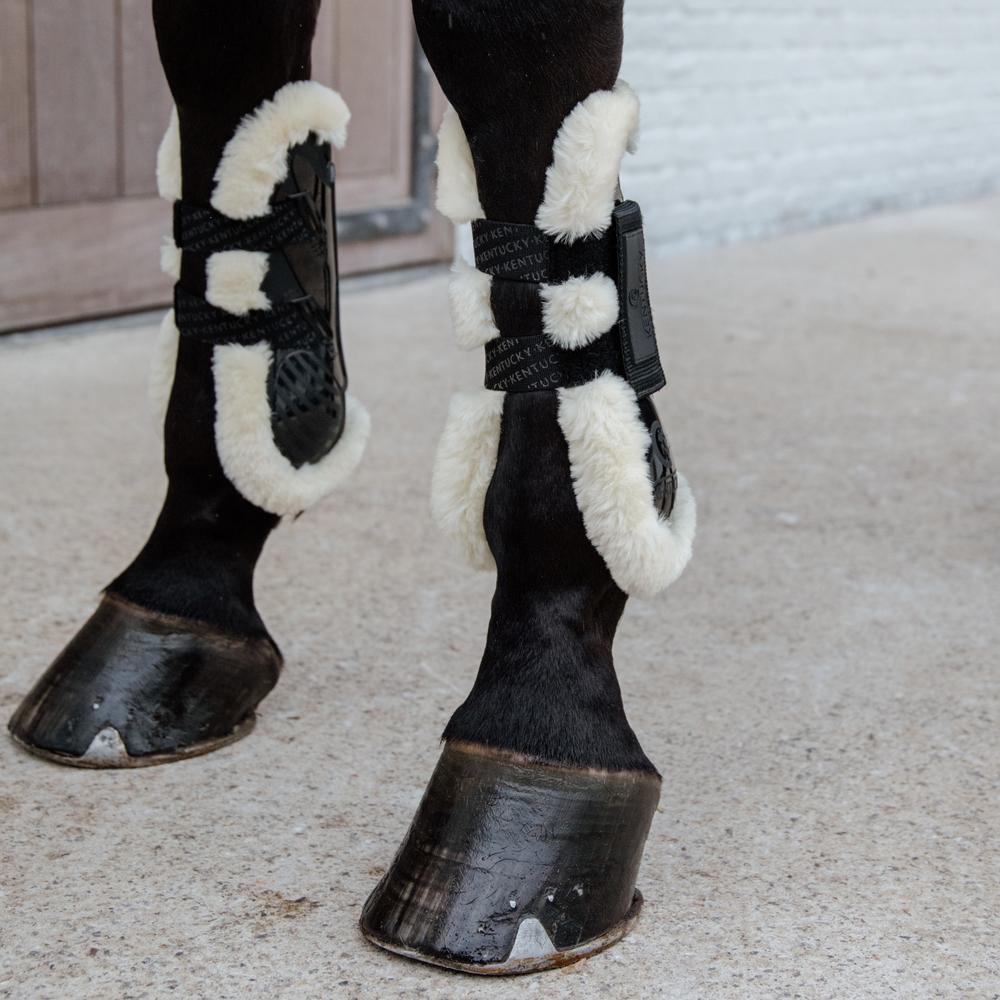 Vegan Sheepskin Tendon Boots Velcro | Kentucky Horsewear | Comfort — Image 10