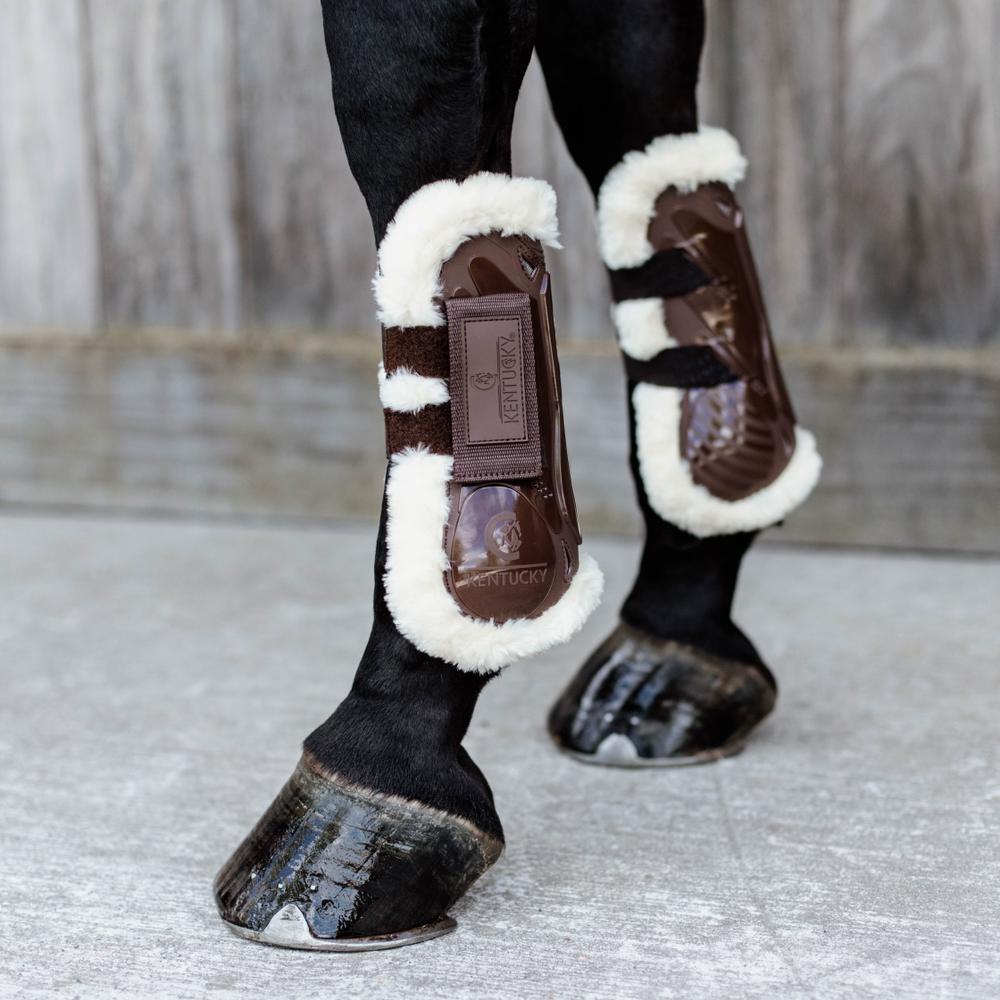 Vegan Sheepskin Tendon Boots Velcro | Kentucky Horsewear | Comfort — Image 8