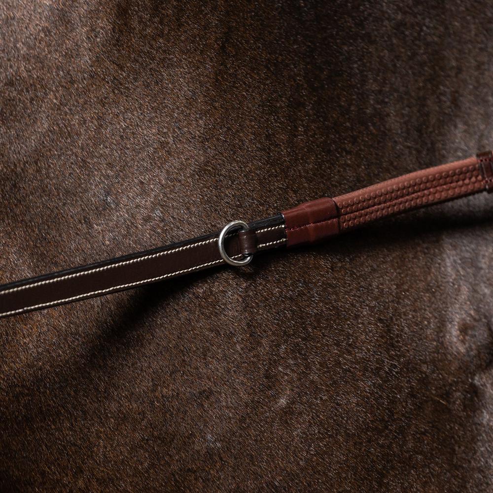 1/2" Howlett Rubber Reins With 7 Leather Loops | Dy'on | — Image 3