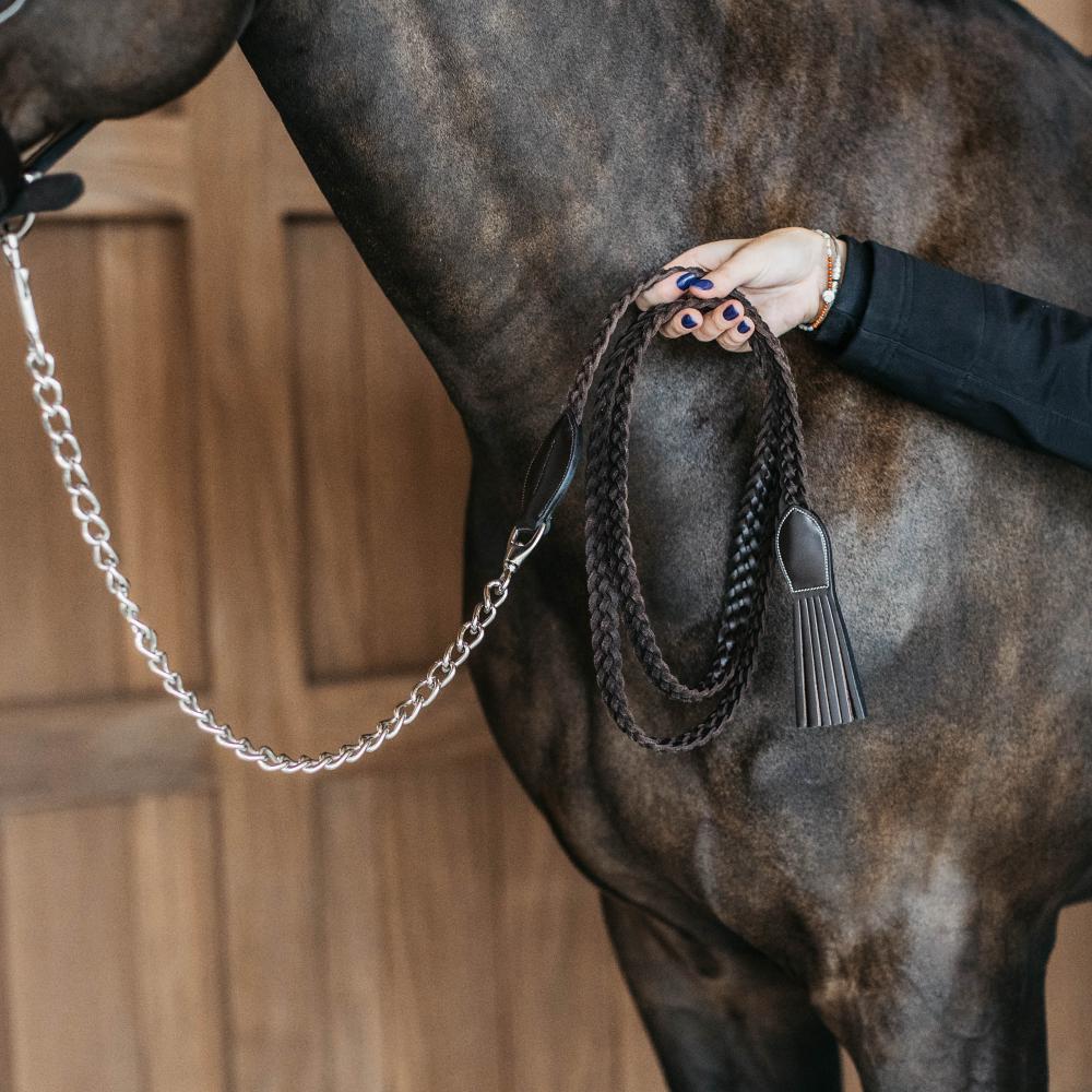 Plaited Lead with chain | Dy'on | DurableLeather