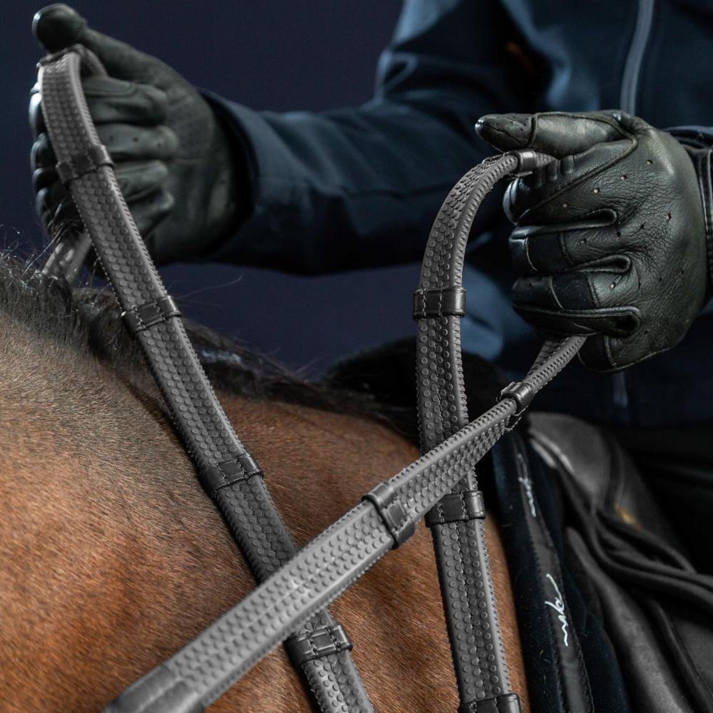 1/2" Rubber Reins With 7 Leather Loops | Dy'on |