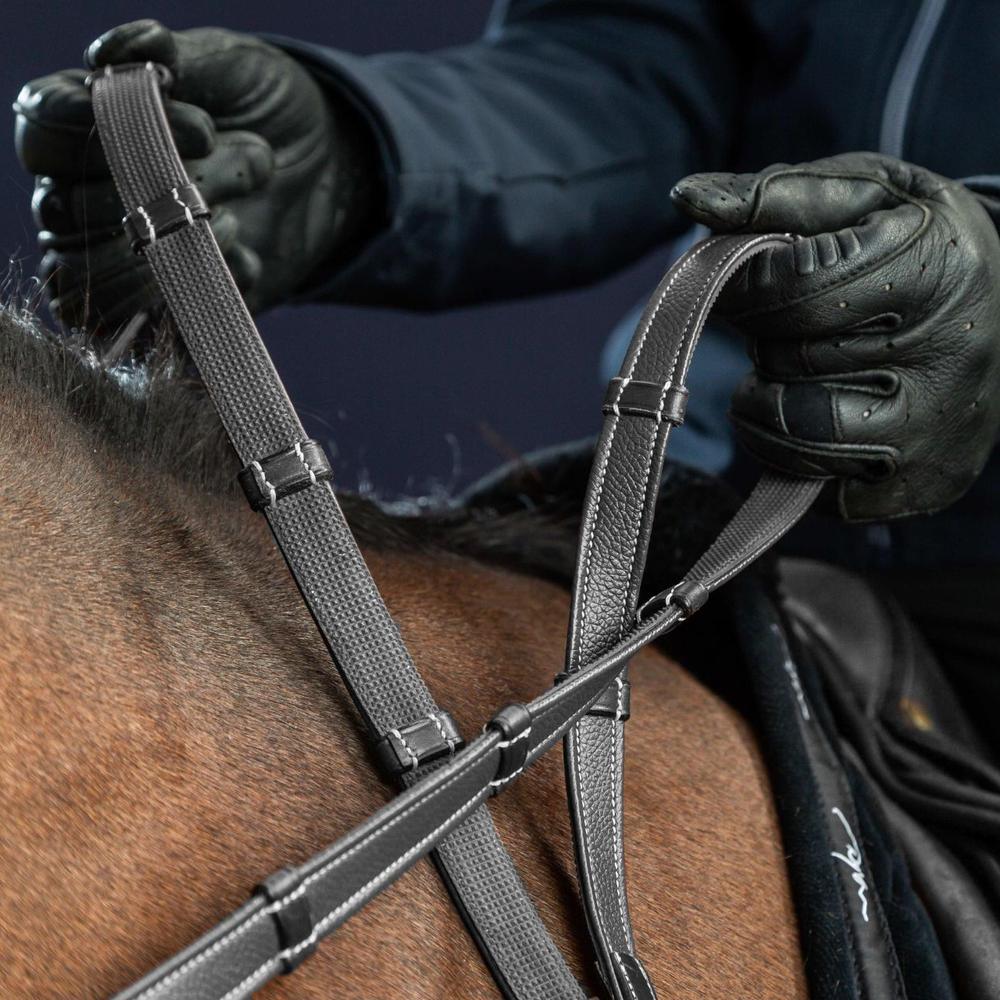 5/8" Hunter Reins With 7 Leather Loops | Dy'on | — Image 5
