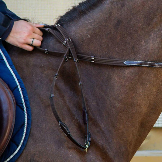 5/8" Web Reins With 9 Leather Loops | Dy'on |
