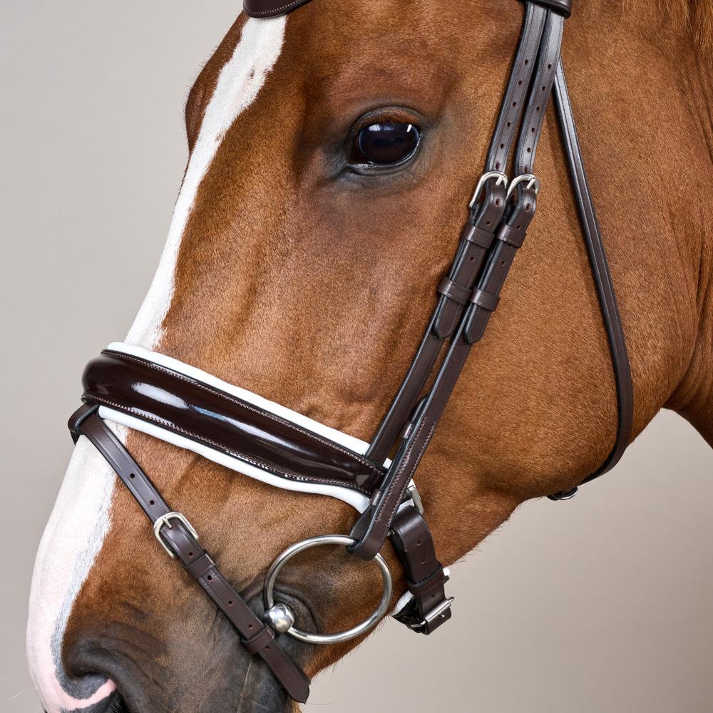 Patent Large Crank Noseband Bridle With White Padding And Flash WO | Dy'on | Control — Image 9