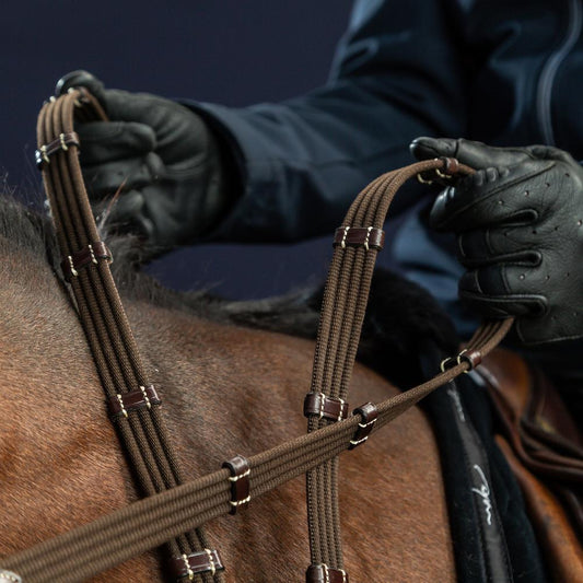 5/8" Web Reins With 9 Leather Loops | Dy'on |