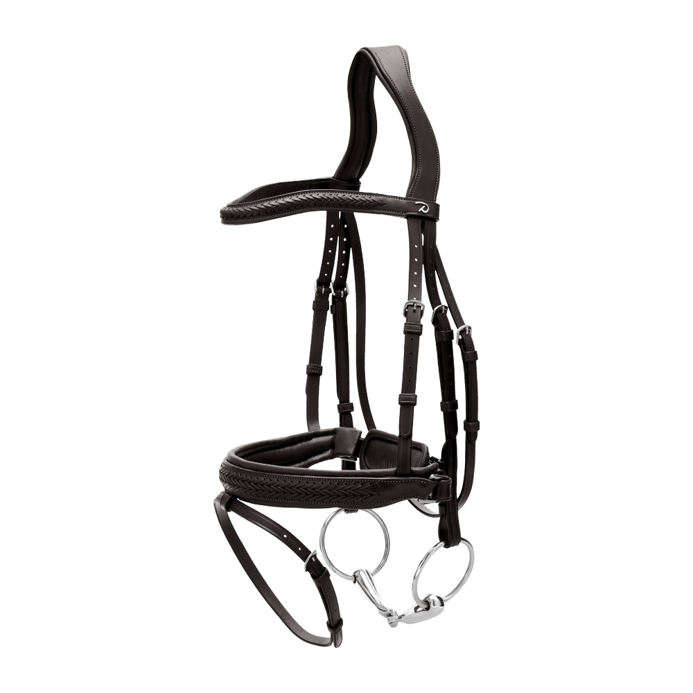 Plaited Flash Noseband Bridle with Pull back NE | Dy'on | PremiumLeather — Image 6