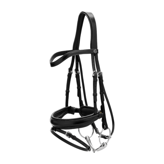 Matte Large Crank Noseband Bridle With Flash WO | Dy'on | Comfort