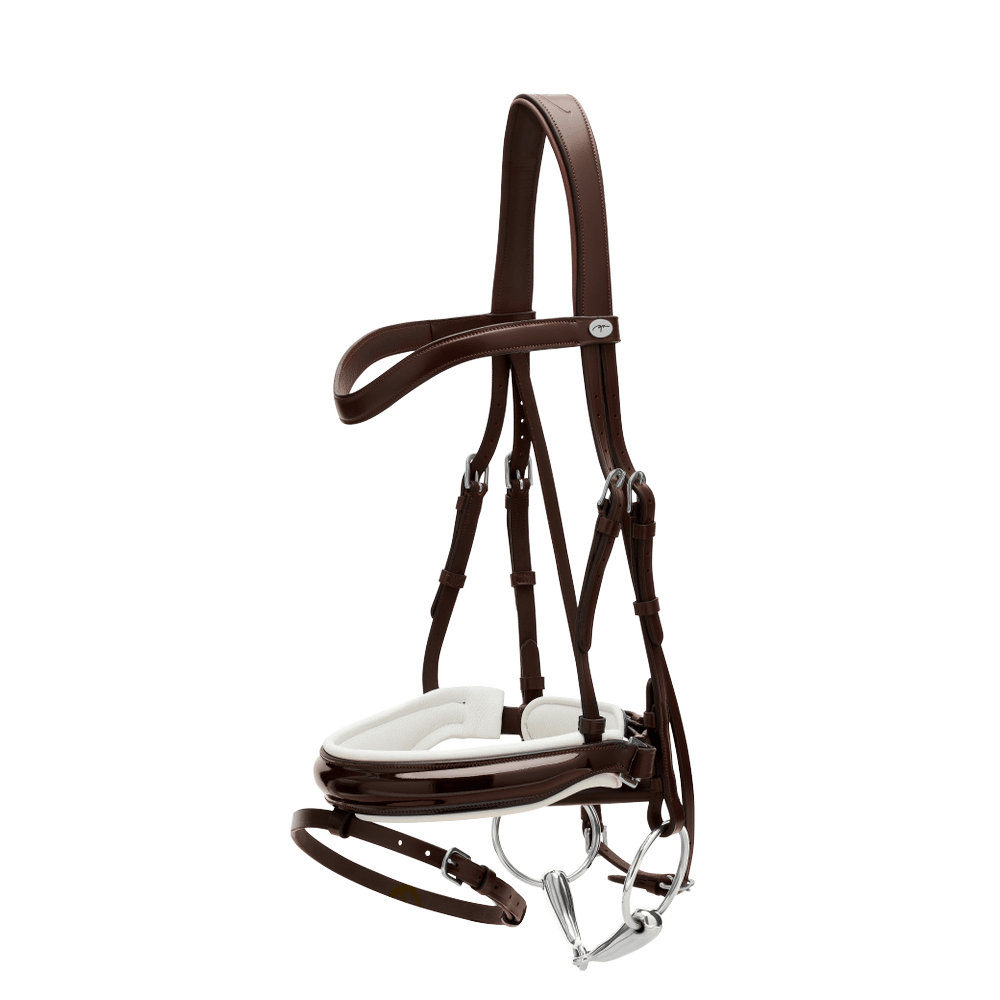 Patent Large Crank Noseband Bridle With White Padding And Flash WO | Dy'on | Control — Image 6