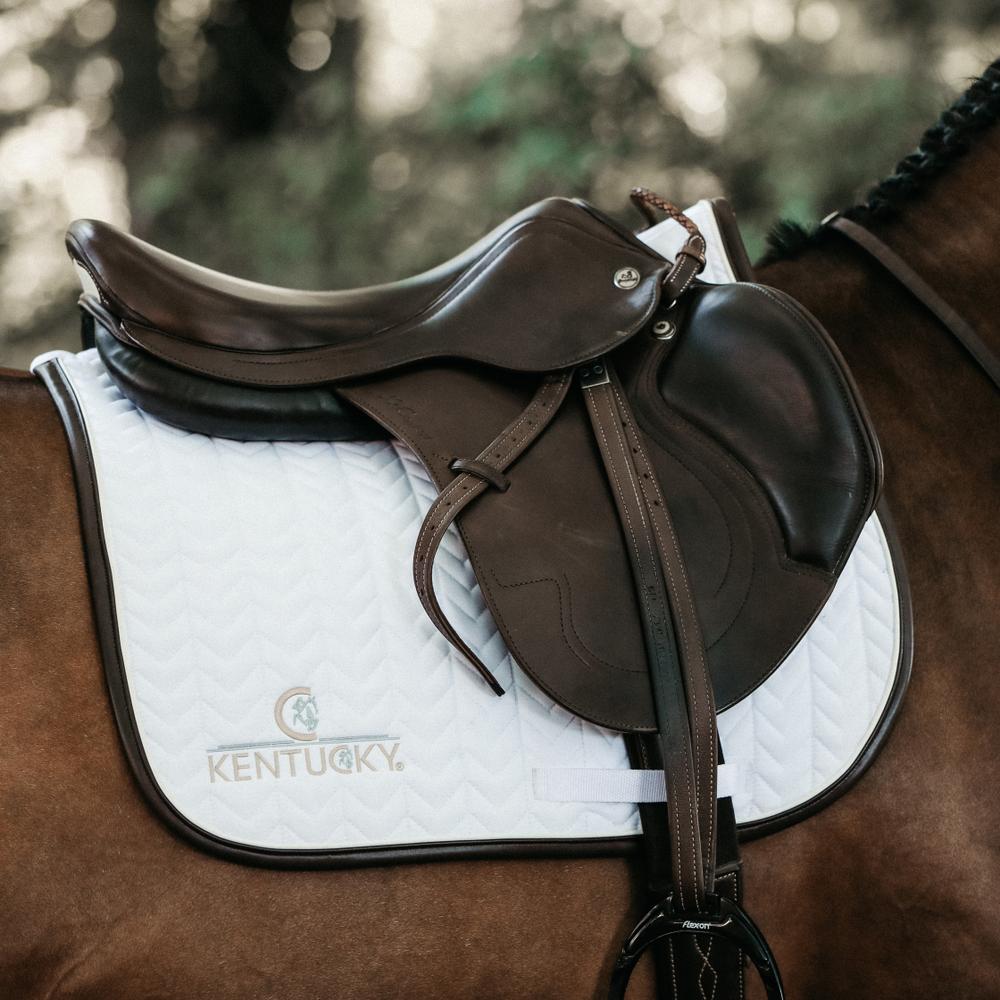 Saddle Pad Leather Fishbone Jumping | Kentucky Horsewear | Luxury — Image 8