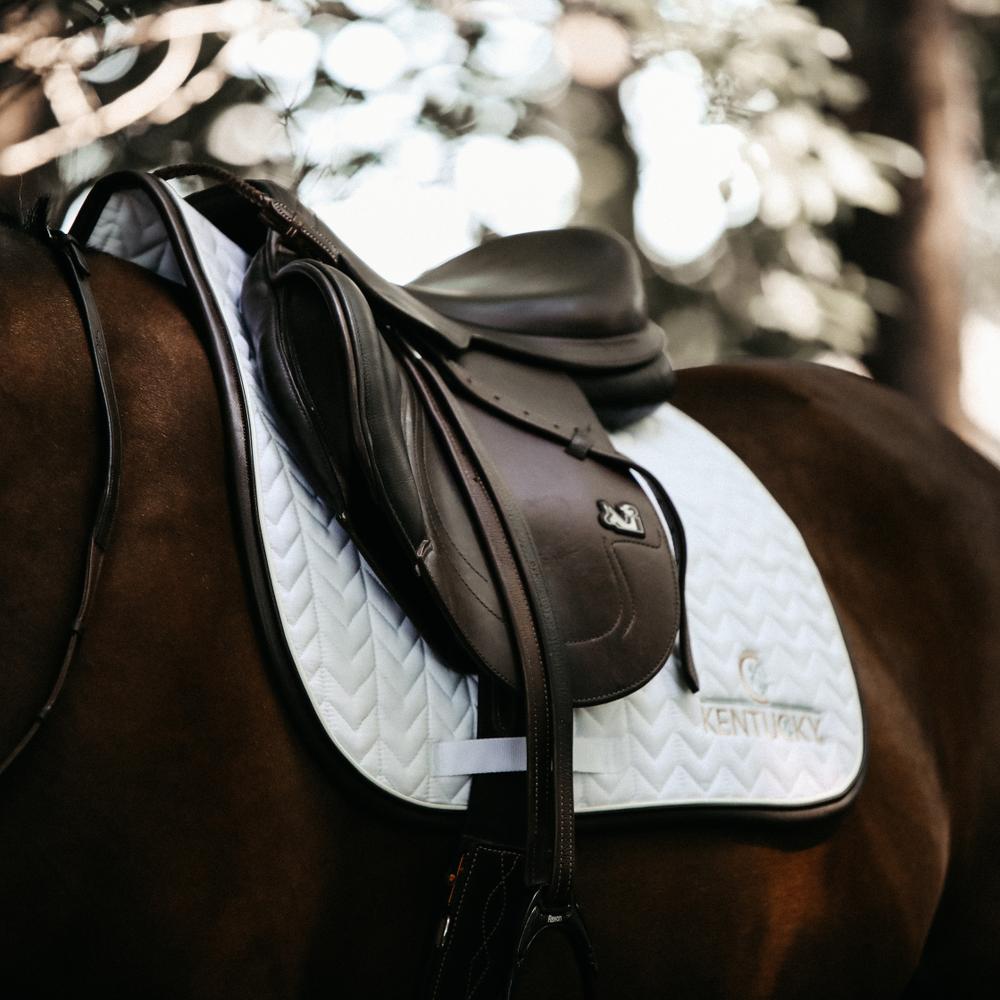 Saddle Pad Leather Fishbone Jumping | Kentucky Horsewear | Luxury — Image 11