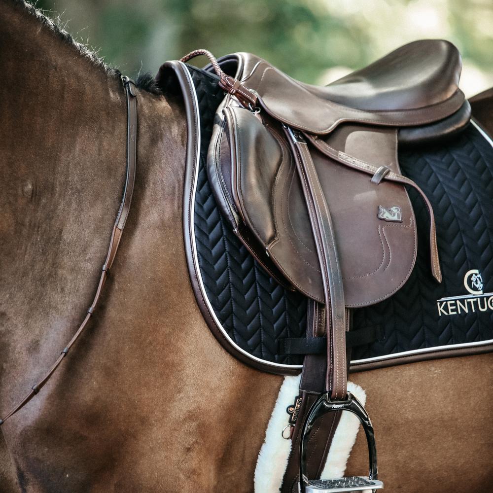 Saddle Pad Leather Fishbone Jumping | Kentucky Horsewear | Luxury — Image 9
