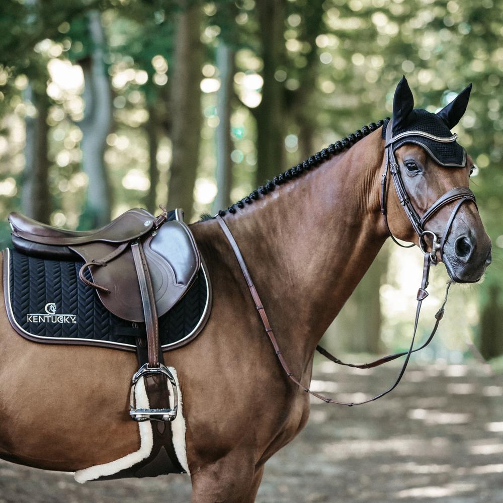 Saddle Pad Leather Fishbone Jumping | Kentucky Horsewear | Luxury — Image 10