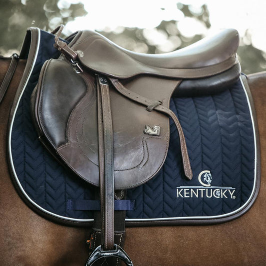 Saddle Pad Leather Fishbone Jumping | Kentucky Horsewear | Luxury — Image 2