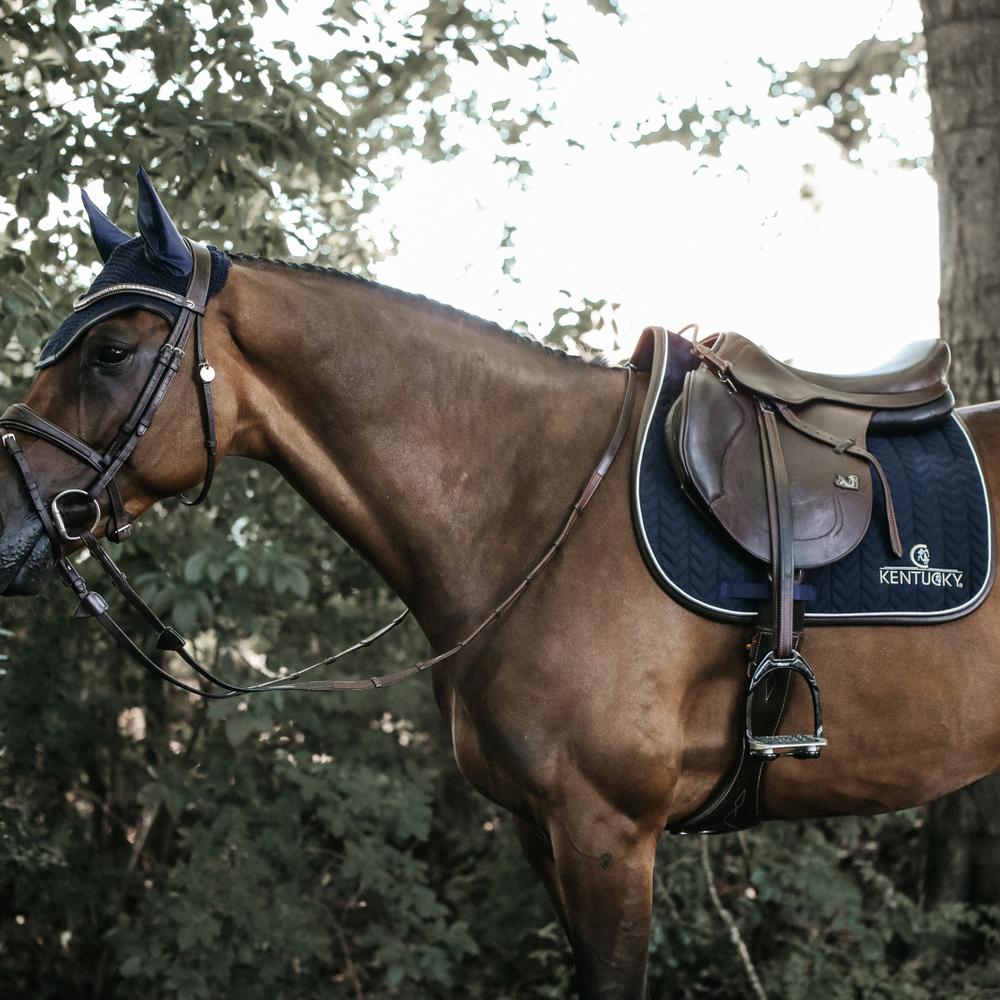 Saddle Pad Leather Fishbone Jumping | Kentucky Horsewear | Luxury — Image 4