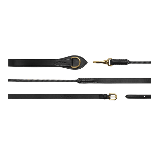 Leather/Nylon Draw Reins 5/8" | Dy'on | Control