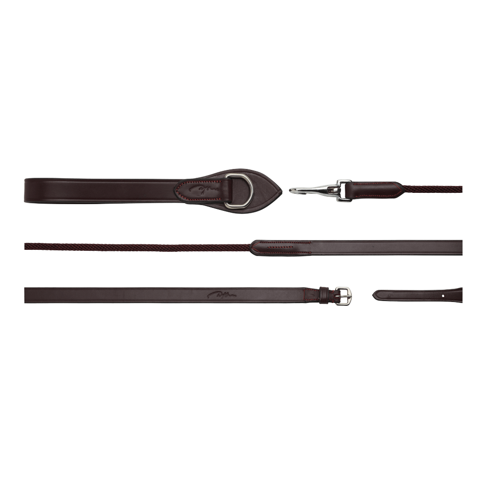 Leather/Nylon Draw Reins 5/8" | Dy'on | ComfortableGrip