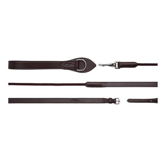 Leather/Nylon Draw Reins 5/8" | Dy'on | ComfortableGrip
