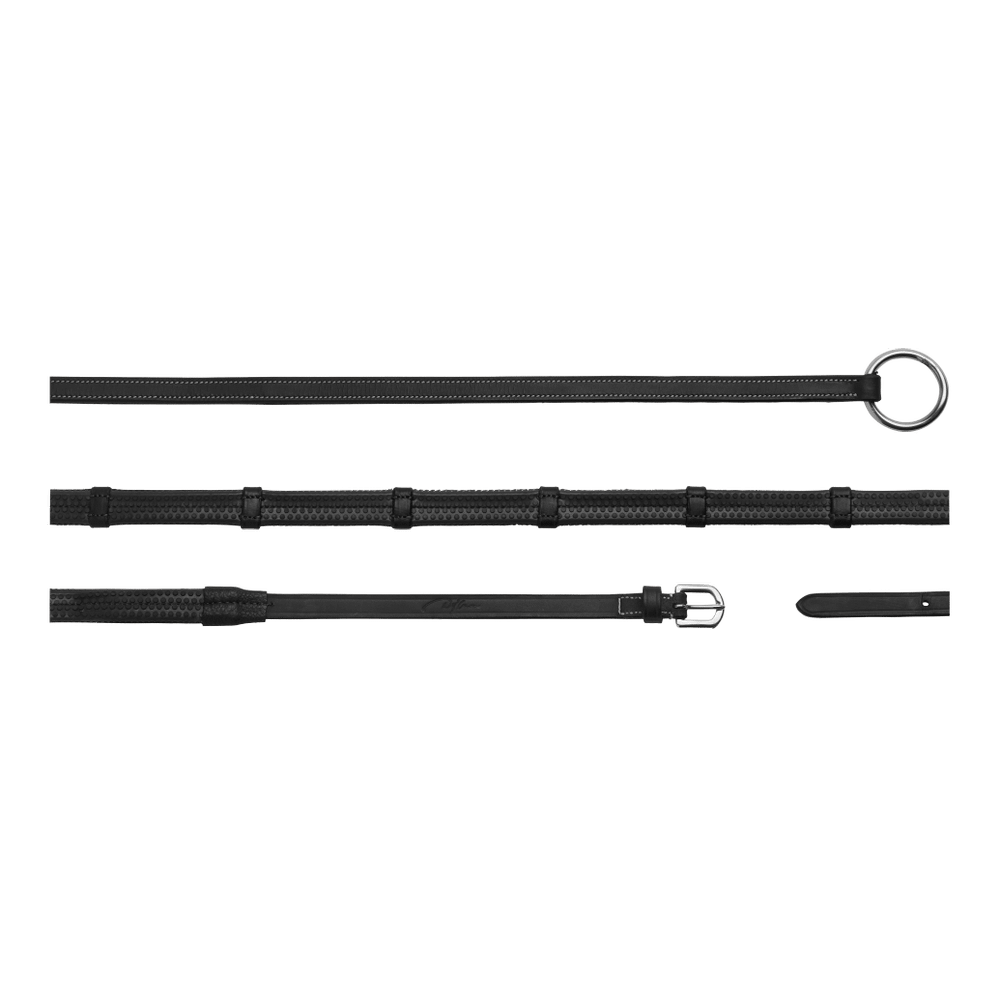 Rubber Reins 1/2" with 7 Leather Stops Ring Closure |  |