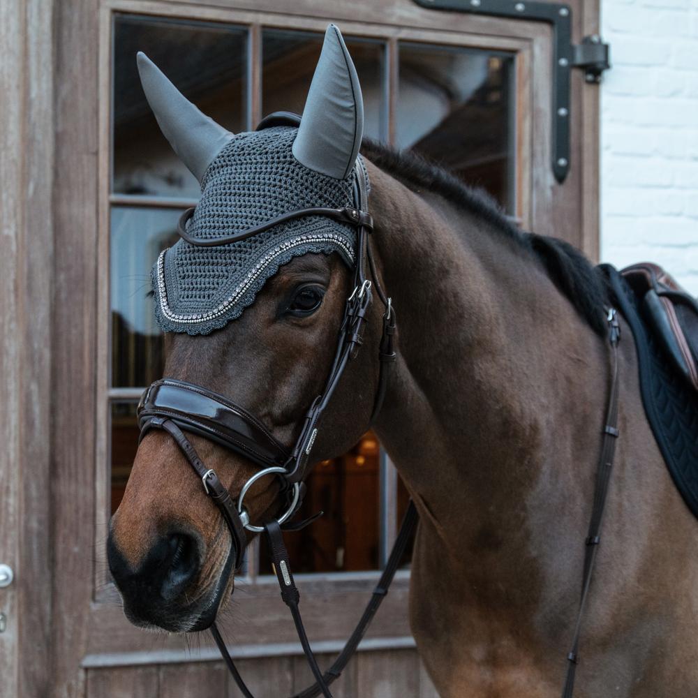 Fly Veil Wellington Stone & Pearl | Kentucky Horsewear | luxury — Image 17