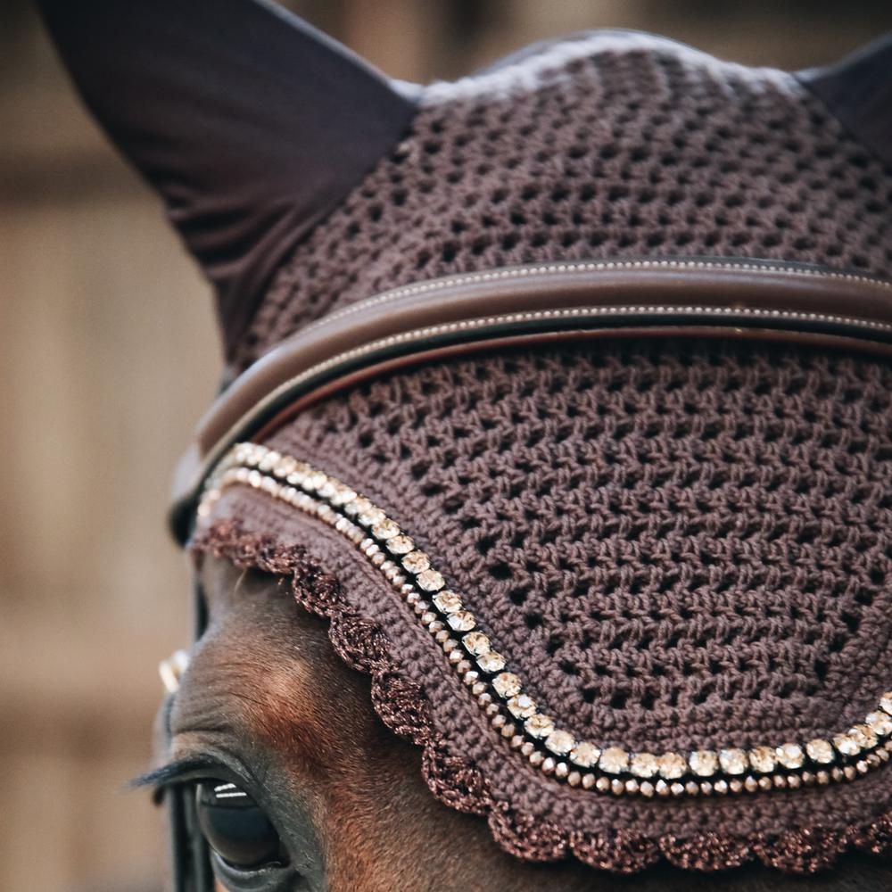 Fly Veil Wellington Stone & Pearl | Kentucky Horsewear | luxury — Image 6