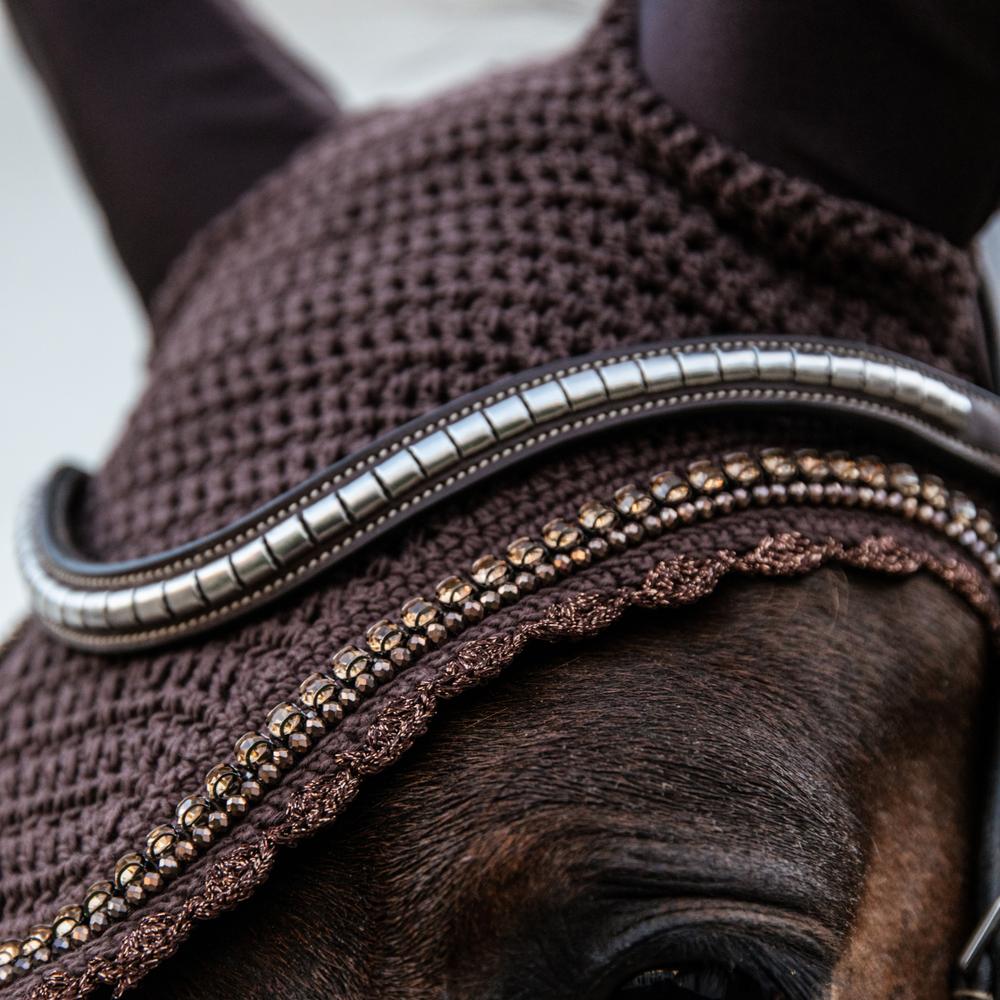 Fly Veil Long Stone & Pearl | Kentucky Horsewear | Durability — Image 9