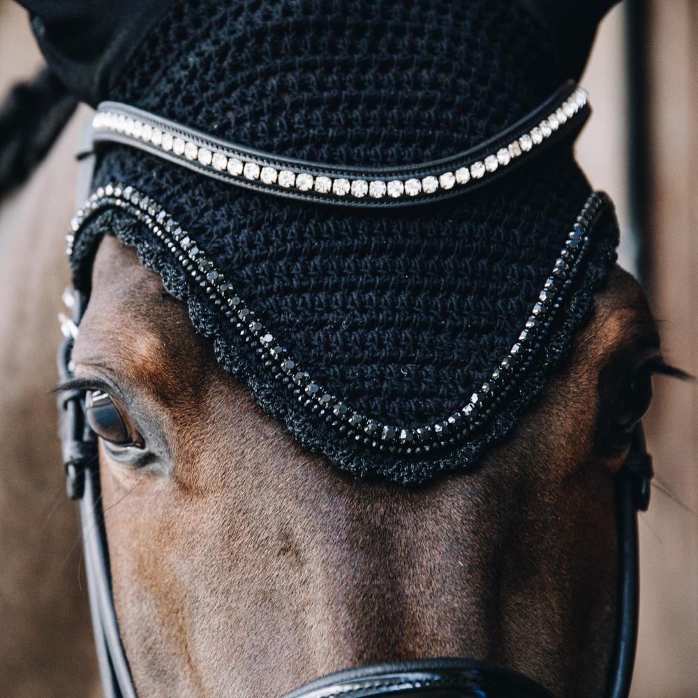 Fly Veil Long Stone & Pearl | Kentucky Horsewear | Durability — Image 2