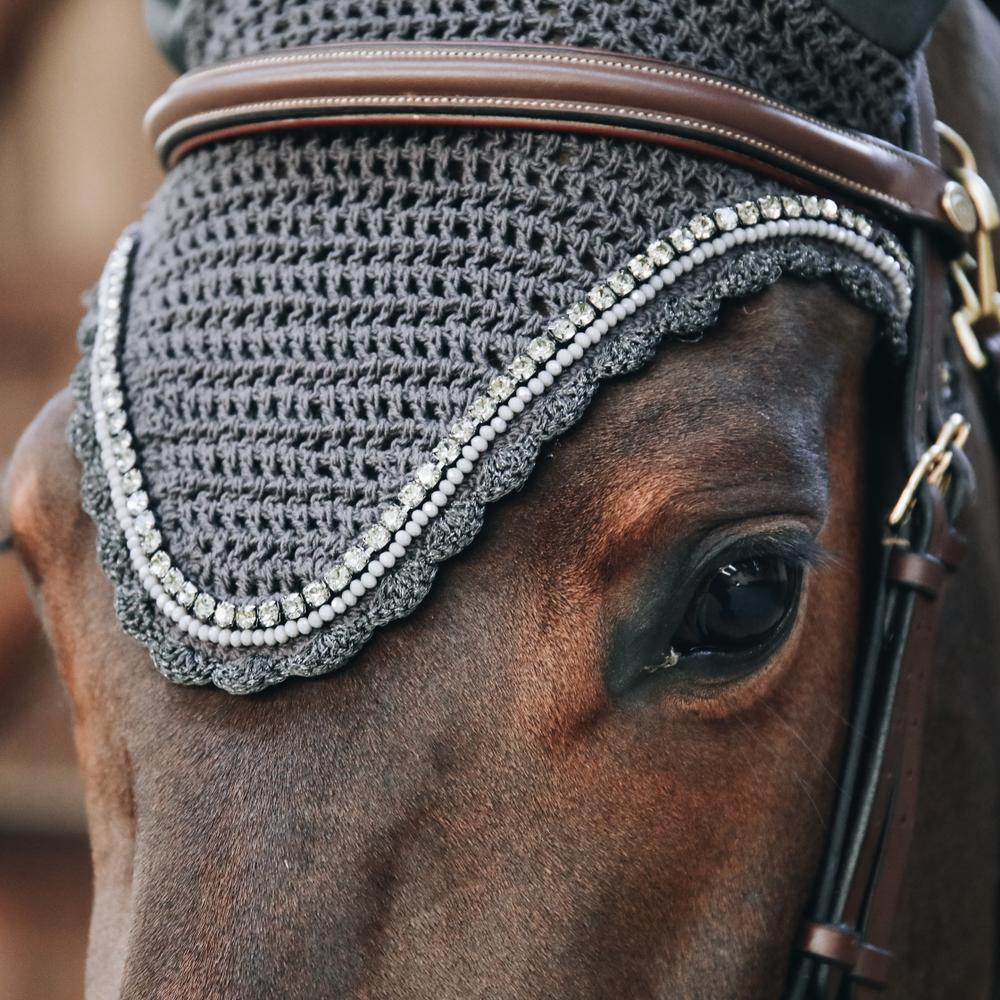 Fly Veil Long Stone & Pearl | Kentucky Horsewear | Durability — Image 5