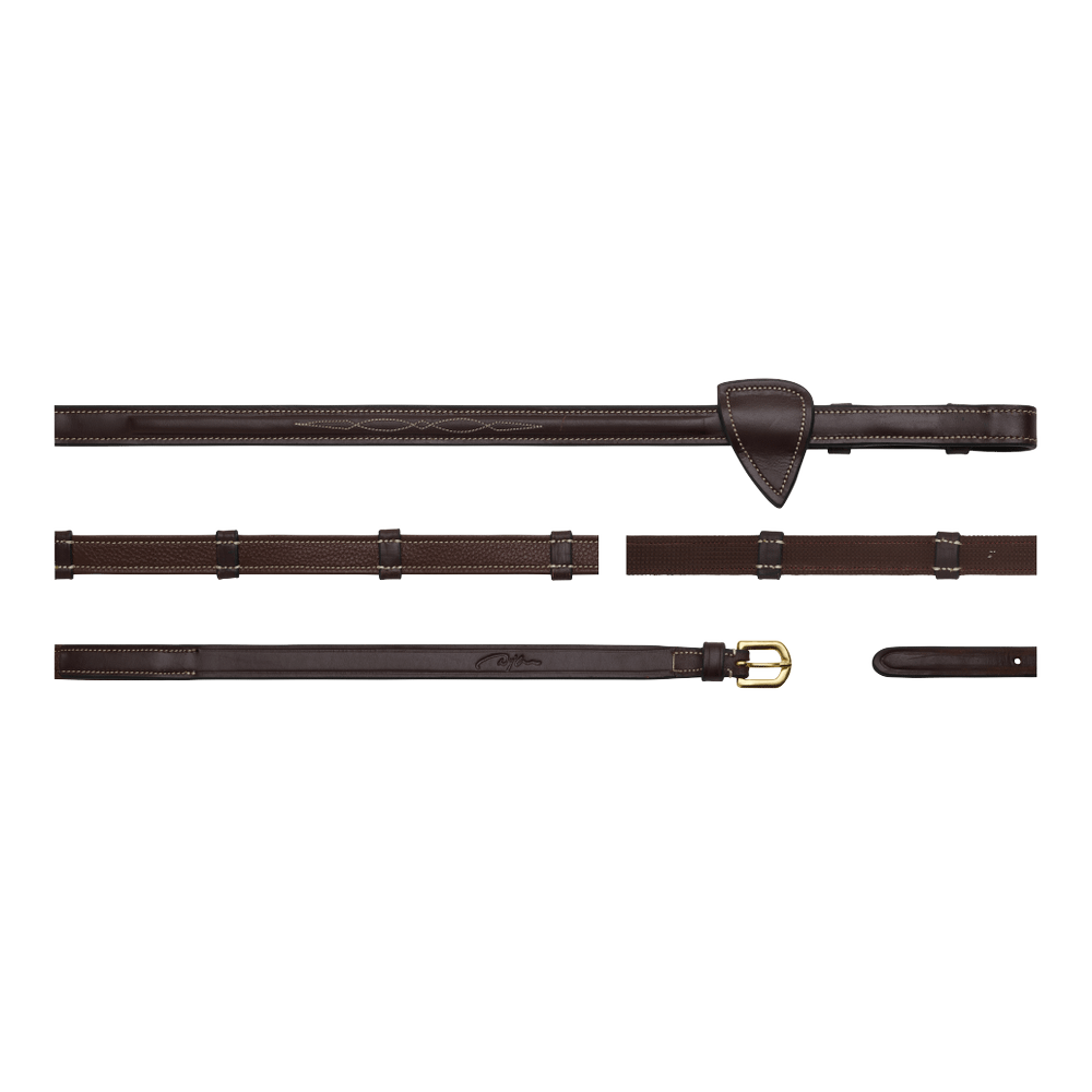 5/8" Hunter Reins With 7 Leather Loops | Dy'on |