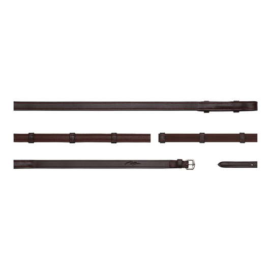 5/8" Hunter Reins With 7 Leather Loops (Without Stopper) | Dy'on | — Image 2