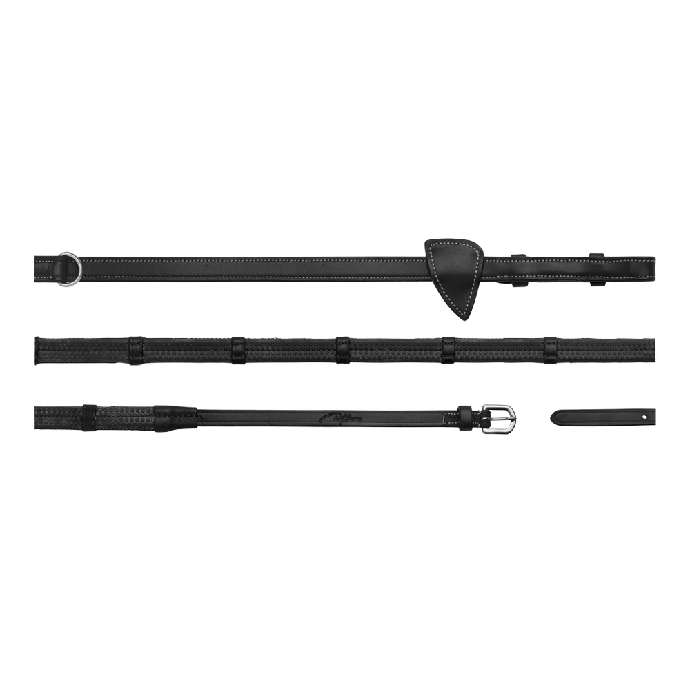 1/2" Howlett Rubber Reins With 7 Leather Loops | Dy'on |