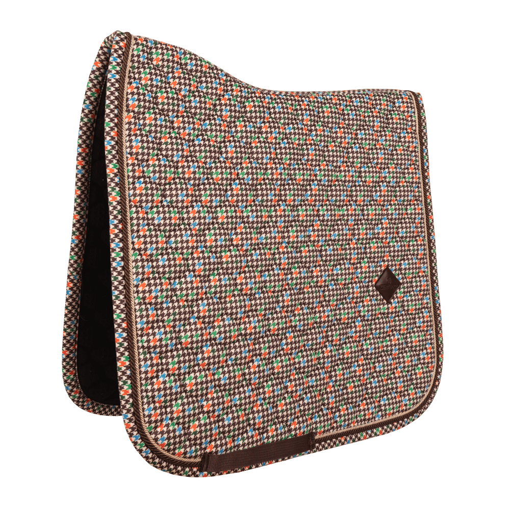 Kentucky Saddle Pad Velvet Pied-De-Poule Dressage