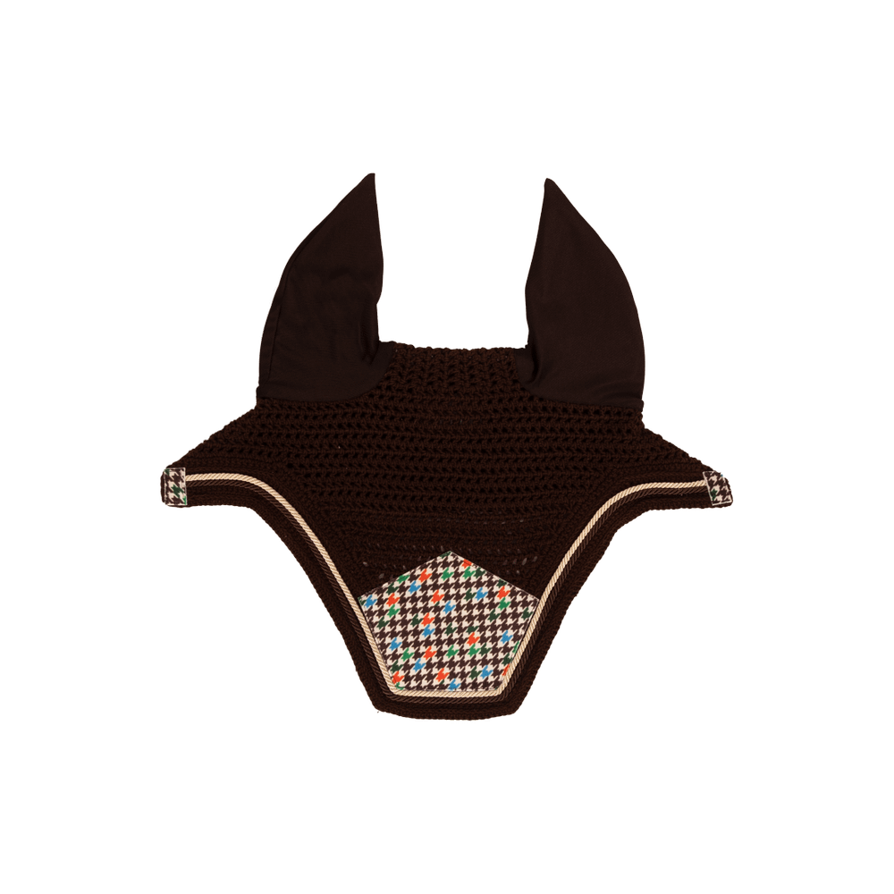 Fly Veil Wellington Velvet Pied-de-Poule | Kentucky Horsewear | kentucky_horsewear