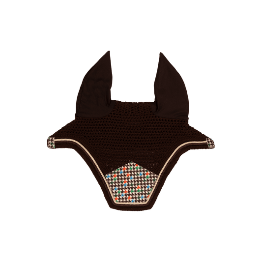 Fly Veil Wellington Velvet Pied-de-Poule | Kentucky Horsewear | kentucky_horsewear