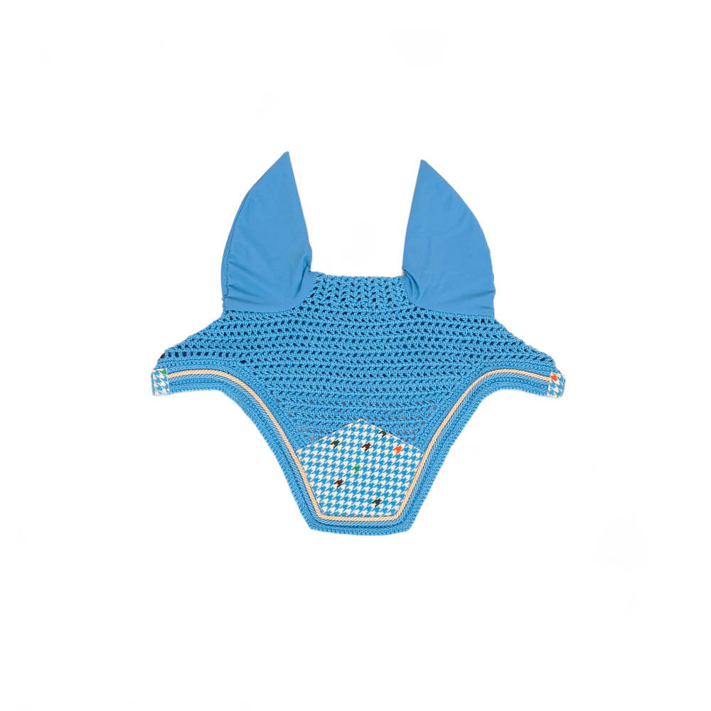 Fly Veil Wellington Velvet Pied-de-Poule | Kentucky Horsewear | kentucky_horsewear — Image 7