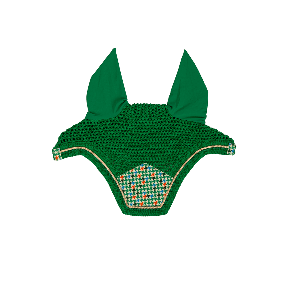 Fly Veil Wellington Velvet Pied-de-Poule | Kentucky Horsewear | kentucky_horsewear — Image 5