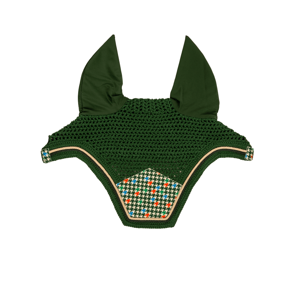 Fly Veil Wellington Velvet Pied-de-Poule | Kentucky Horsewear | kentucky_horsewear — Image 3