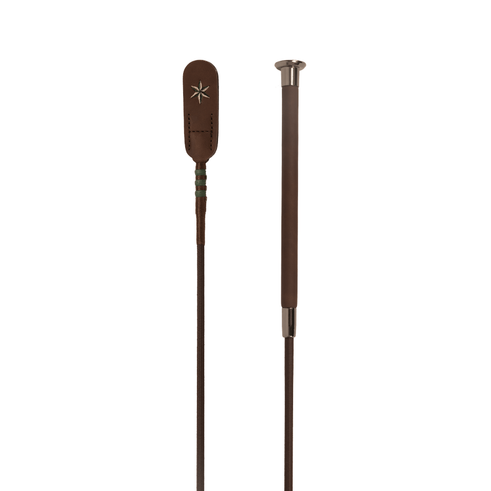 Dressage Whip Guidance Leather Grip 120cm | Velari | Lightweight — Image 6