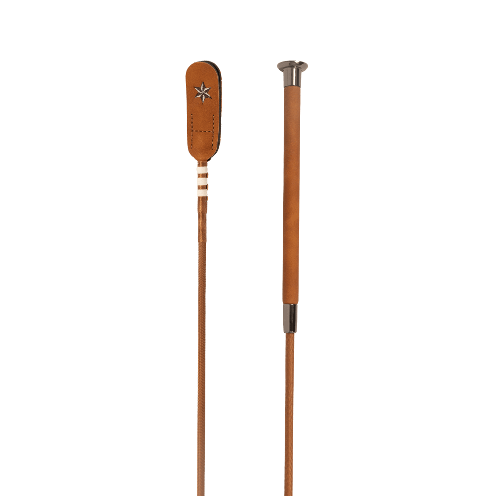 Dressage Whip Guidance Leather Grip 120cm | Velari | Lightweight — Image 7