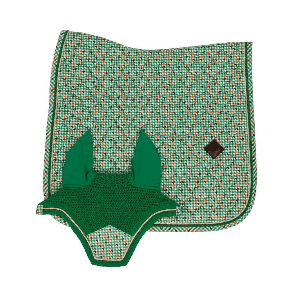 Kentucky Saddle Pad Velvet Pied-De-Poule Dressage