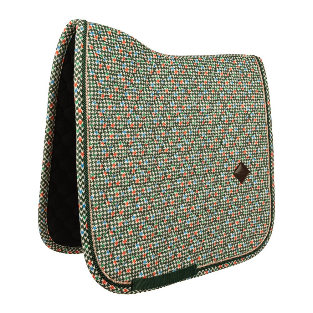 Kentucky Saddle Pad Velvet Pied-De-Poule Dressage