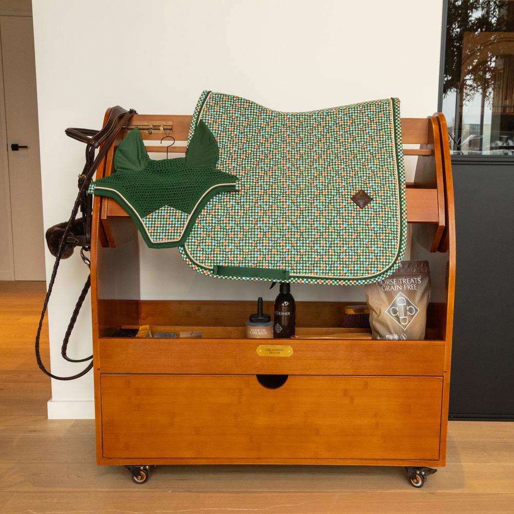 Kentucky Saddle Pad Velvet Pied-De-Poule Dressage