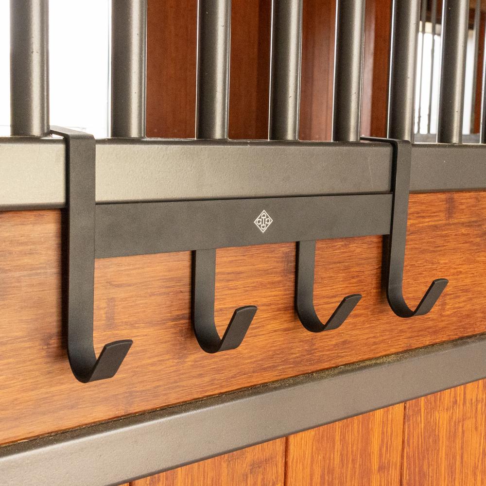 Bridle Rack Metal with 4 Hooks Matt | Grooming Deluxe | Durable — Image 3